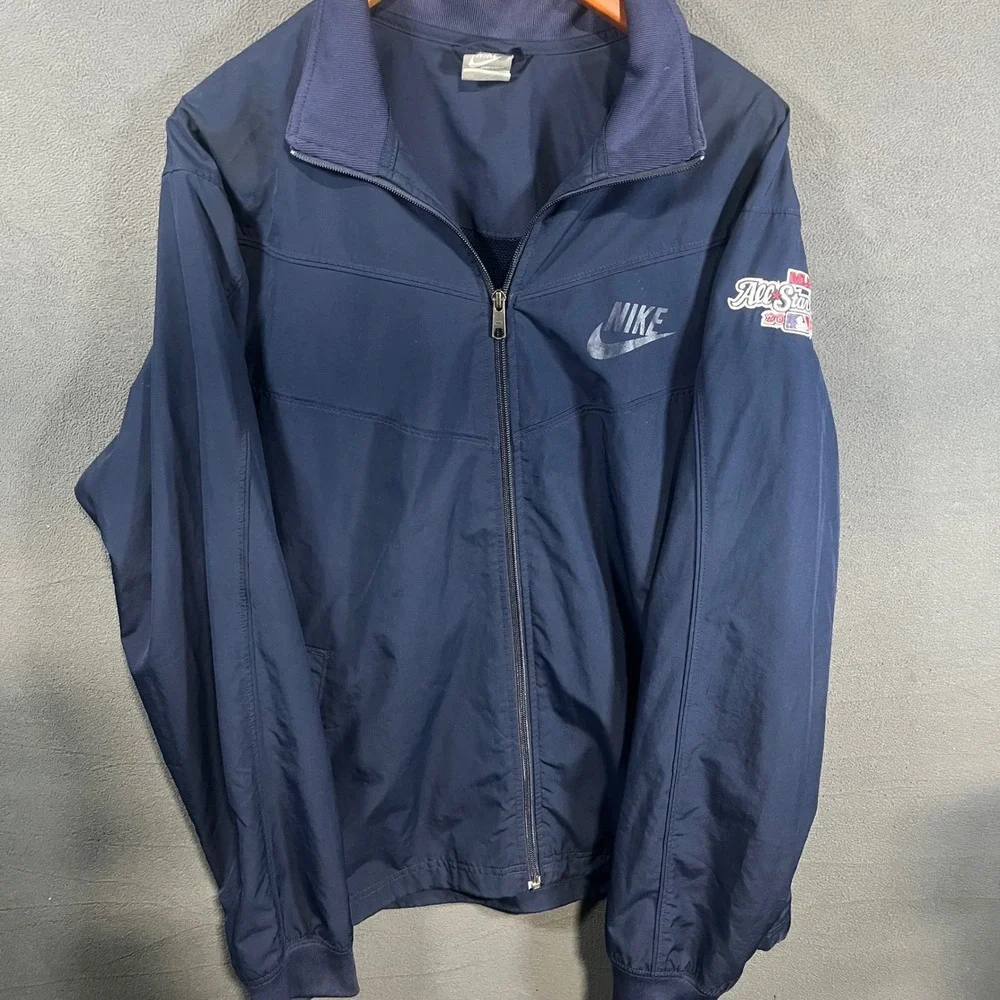 Nike Sportswear Mens 2009 MLB All-Star Game Windbreaker Jacket Navy Blue Large